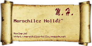 Merschilcz Holló névjegykártya